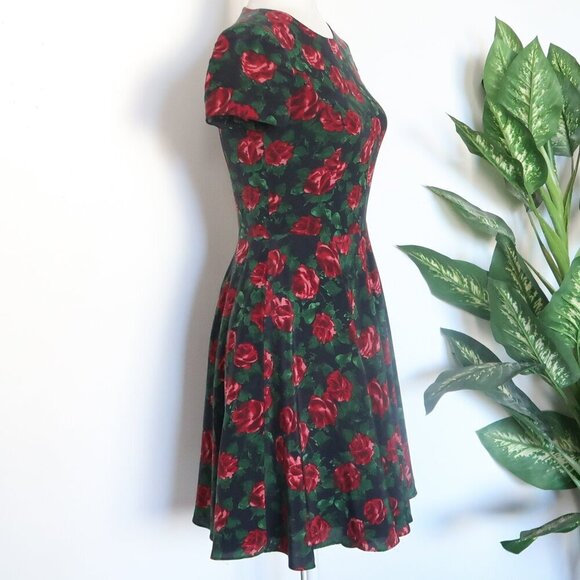 Brooks Brothers 100% Silk Floral Print Fit & Flare Short Sleeve Mini Dress 0 - Picture 6 of 12